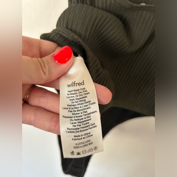 Wilfred Aritzia Annecy Bodysuit Olive Green - Picture 11 of 11
